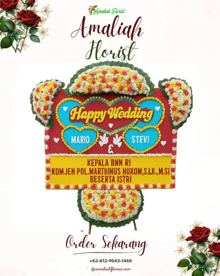 Papan Bunga Pernikahan Hamparan Perak